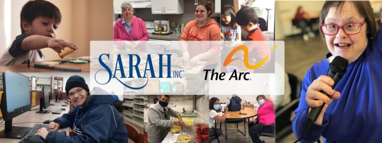 Banner with SARAH Inc. and The Arc logo